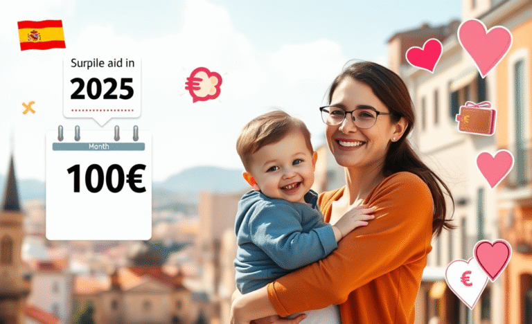 Imagen que representa las ayudas familiares disponibles en 2025 para madres solteras y familias con hijos.